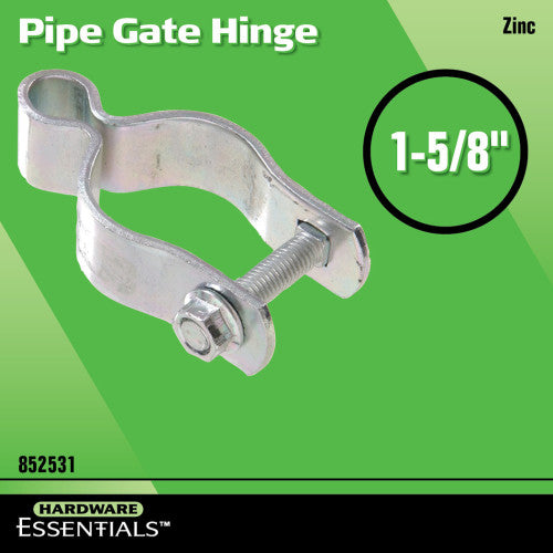 Hillman Hardware Essentials Pipe Gate Hinge Zinc