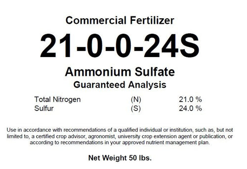 Greener Valley Supply LLC  Fertilizer 21-0-0-24s